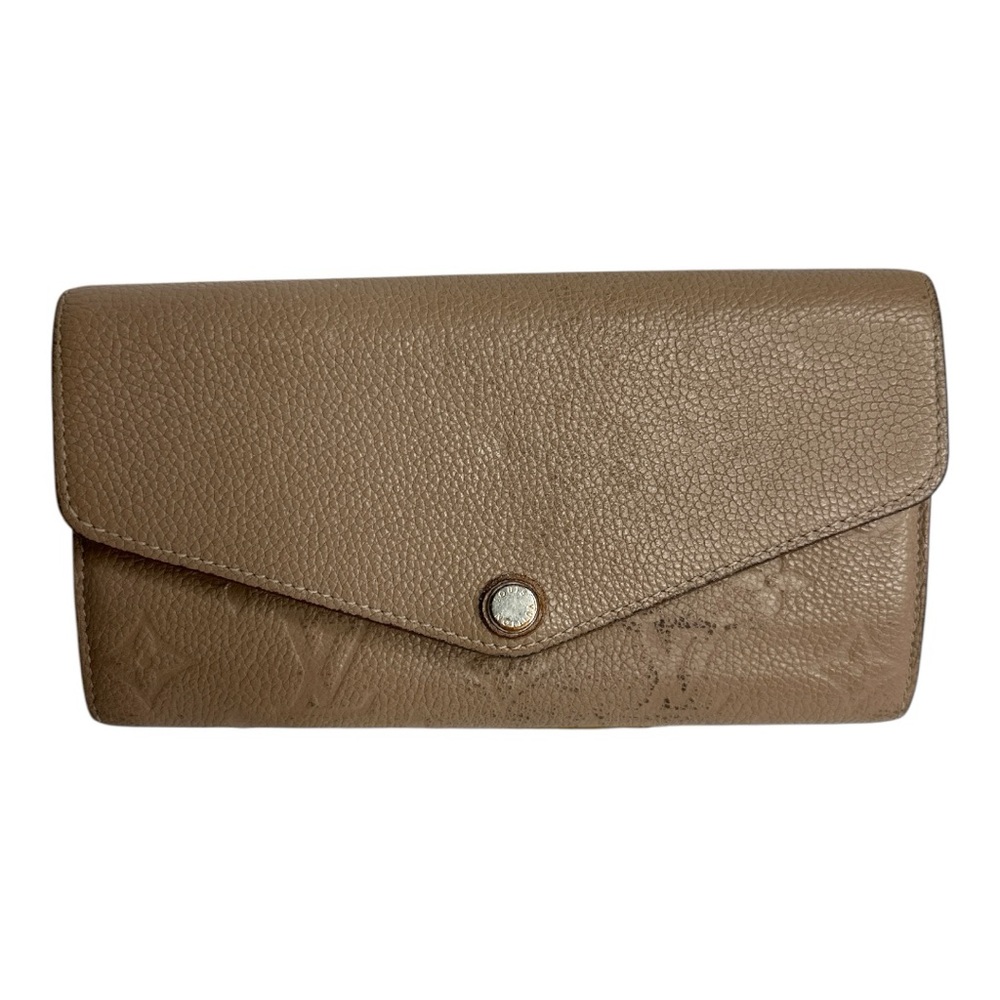 Louis Vuitton Monogram Empreinte Leather Sarah Wallet in Neutral - Picture 1 of 15